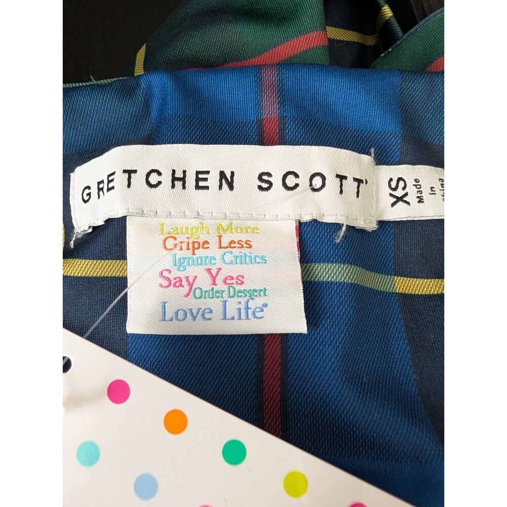 GRETCHEN SCOTT Plaidly Cooper Ruffle Neck Top - Picture 7 of 7